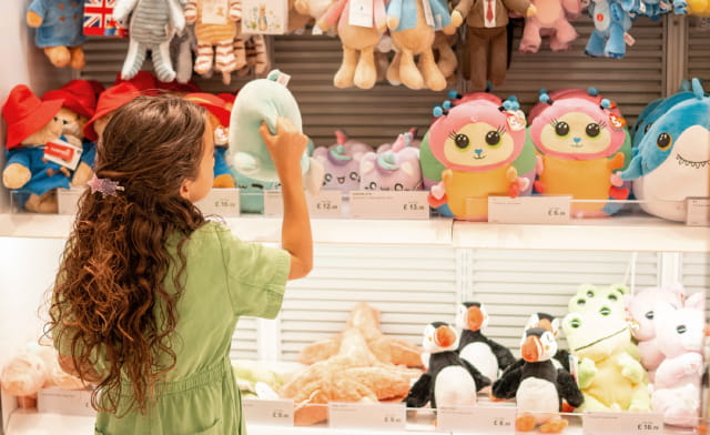 Girl in world duty free shop on P&O Ferry