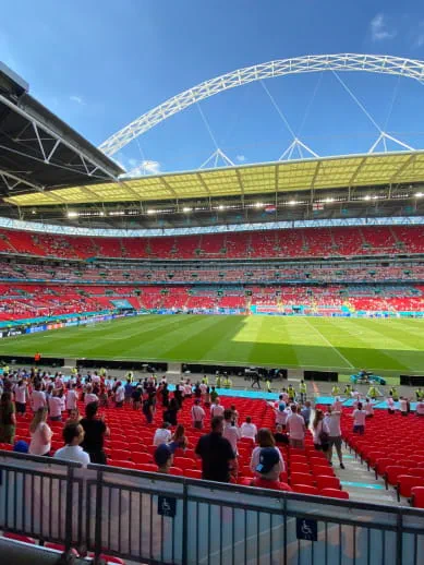 Wembley Stadium in England for the UEFA Champions League