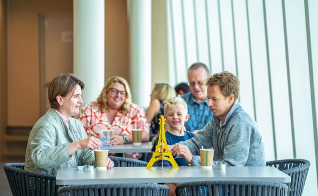 Family playing onboard P&O Ferry