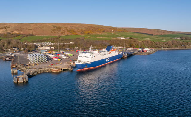 Image of ship in port of Cairnryan