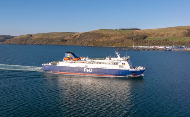 Image of ship in port of Cairnryan