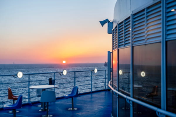 Hull to Rotterdam ferry sunset