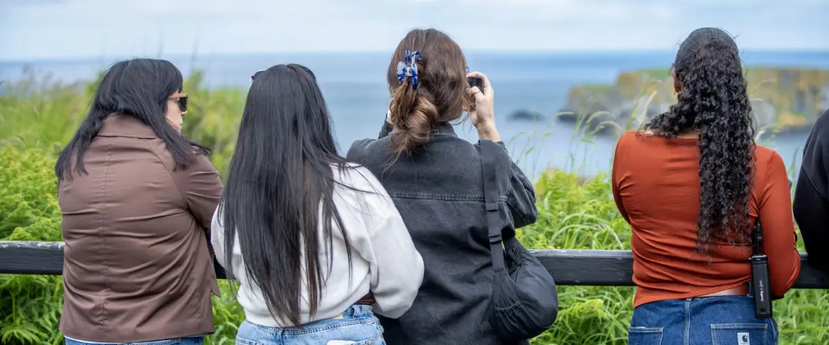 Students Looking out to sea
