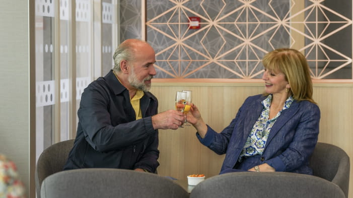 Couple in Club Lounge on P&O Ferries