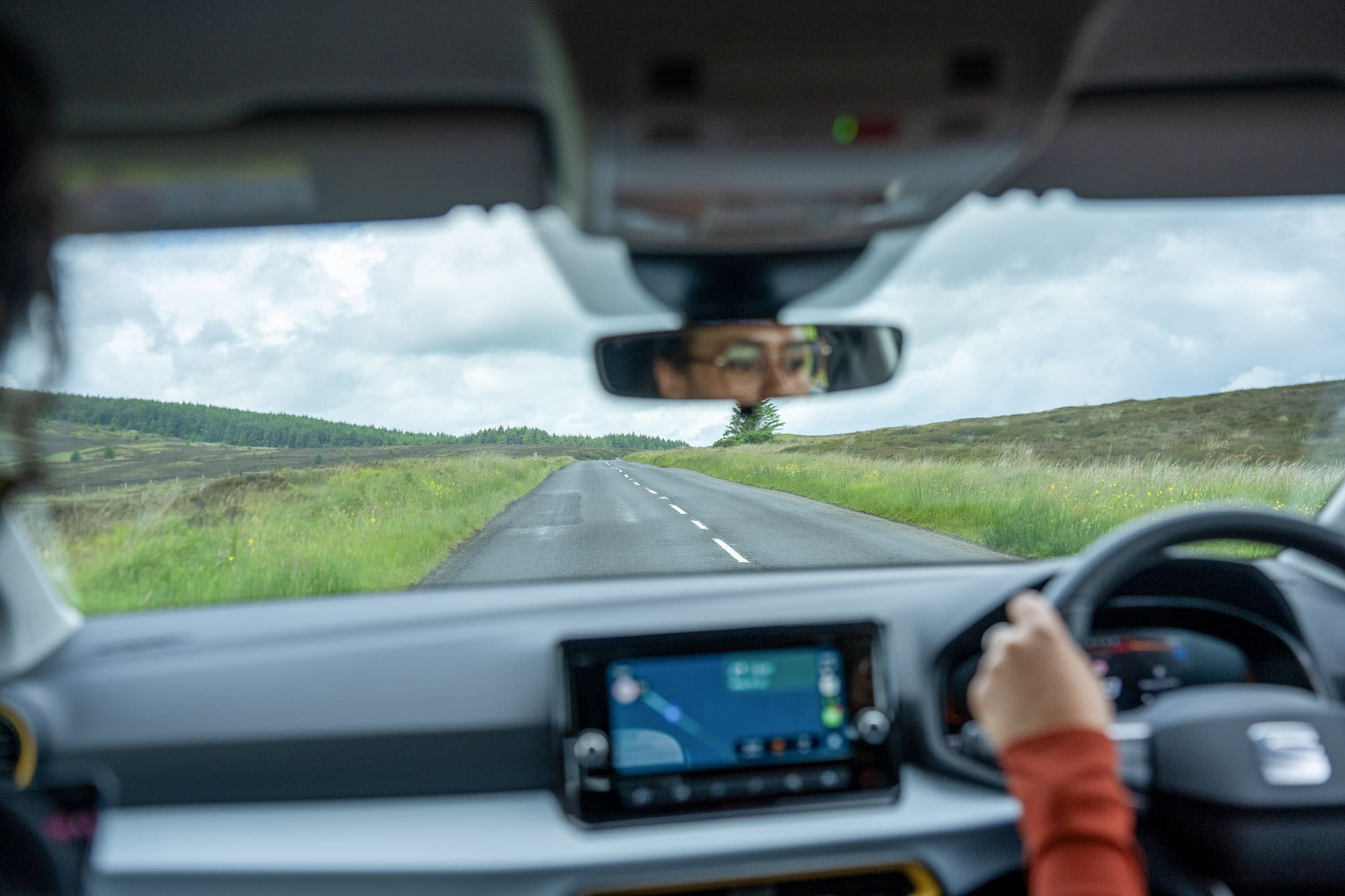 Man driving car in Northern Ireland